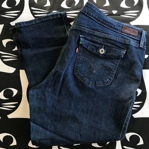 Levi's Demi Curve Cropped Jeans 36 20M Dark Indigo